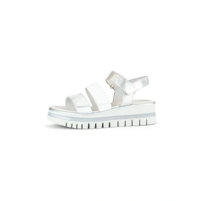 Image of GABOR 64.620.22 Sandal for Women, White Silver Kombi 69, 38 EU