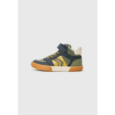 Image of Geox Gisli Hightop trainers for kids, Size: 1, Military/navy shoes