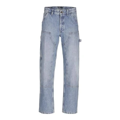 Image of Jack &amp; Jones Jjieddie Jjpainter Relaxed fit jeans, Men&#039;s, Size: 33x34, Blue denim