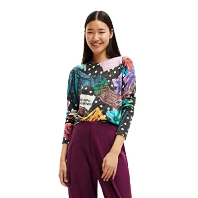 Image of Desigual Spice Sweater 22WWJFA1 AW22 New Season, Black, S