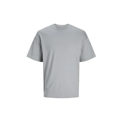 Image of Jack &amp; Jones Einfarbiges Kurzarm Dropped Shoulder Basic Tshirt, Men&#039;s, Size: Small, Grau