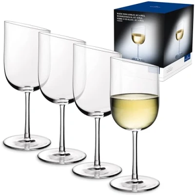 Image of Villeroy &amp; Boch White Wine Glass NewMoon 300 ml 4 Pieces