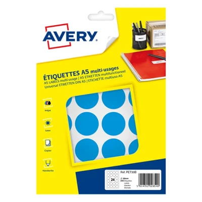 Image of Avery pet30b 240 Tablets Case Diameter 30 mm Blue