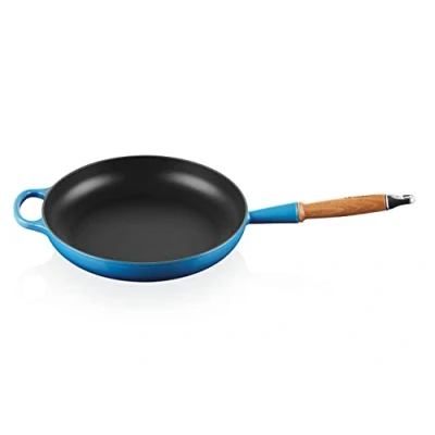 Image of Le Creuset Frying Pan Signature Azure ø 28 cm / 2.6 Liter enamelled non stick coating