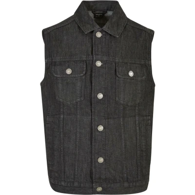 Image of Urban Classics Waistcoat, Men&#039;s, Size: Medium, Black washed