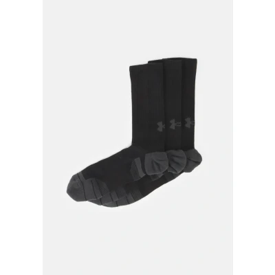 Image of Under Armour Performance TECH CREW 3 PACK Sports socks, Size: 4 7.5, Black/jet gray