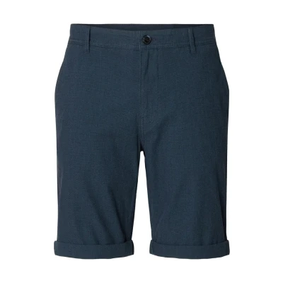 Image of SELECTED HOMME Male Shorts Stretchy Cotton, Dark Sapphire 1, L