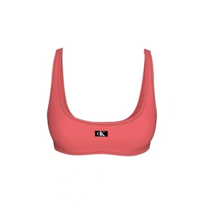 Image of Calvin Klein Swimwear Bralette Bikini top, Women&#039;s, Size: XS, Dazzling coral