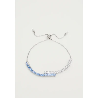 Image of Swarovski Matrix Crash Soft Bracelet, Blue, Rhodium shiny