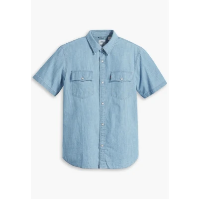 Image of Levi&#039;s SS Western New Shirt, Men&#039;s, Size: Small, hyde chambray