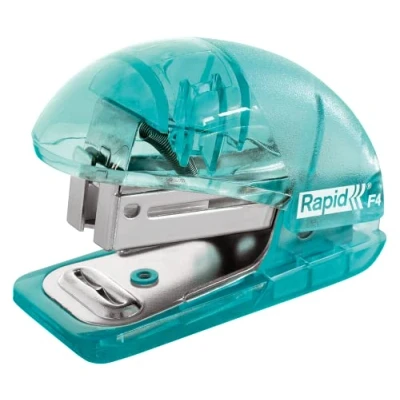 Image of Rapid Mini Stapler, 10 Sheet Capacity, Green, Mini, Translucent