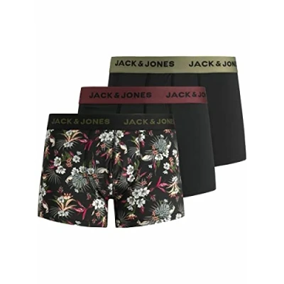 Image of Jack &amp; Jones Jacflower 3 PACK Pants, Men&#039;s, Size: XXL, Black