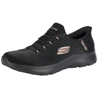 Image of Skechers Women&#039;s Summits Classy Night Sneaker, Black, 6.5 UK