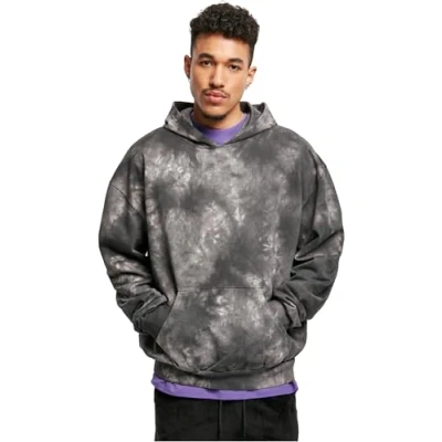 Image of Urban Classics DYED Hoodie, Men&#039;s, Size: Medium, Blackbird