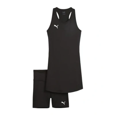 Image of Puma Teamgoal Dress Leggings, Women&#039;s, Size: Medium, Black/white