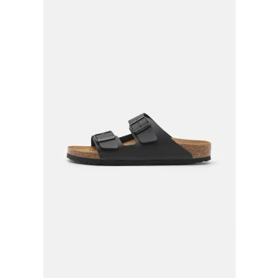 Image of Birkenstock Arizona Earthy Narrow Slippers, Size: 3.5, Black High quality imitation leather