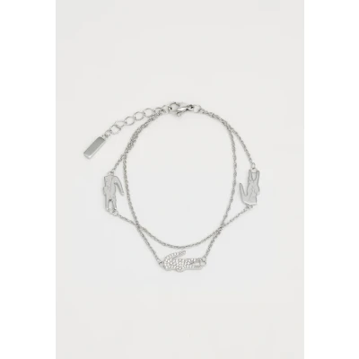 Image of Lacoste Crocodile Bracelet silvercoloured, Women&#039;s, Size: One Size, Silver coloured