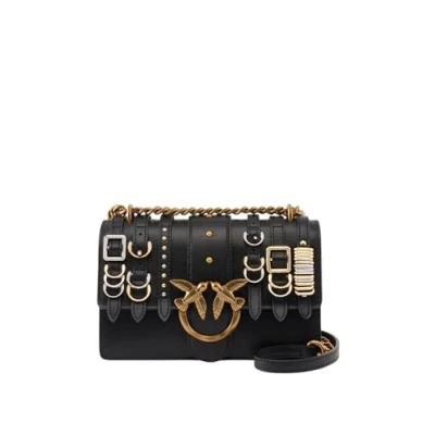 Image of Pinko LOVE One MINI Light Across body bag, Women&#039;s, Size: Size, Limousine black