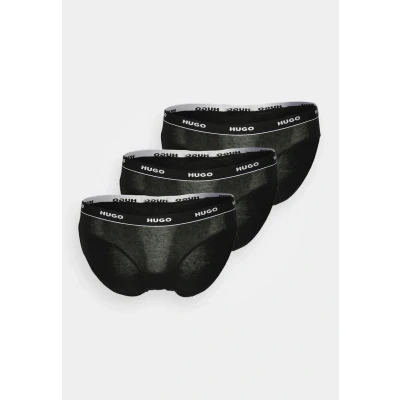 Image of HUGO Women&#039;s Triplet Brief Stripe Briefs (Pack of 3), Black 1, M