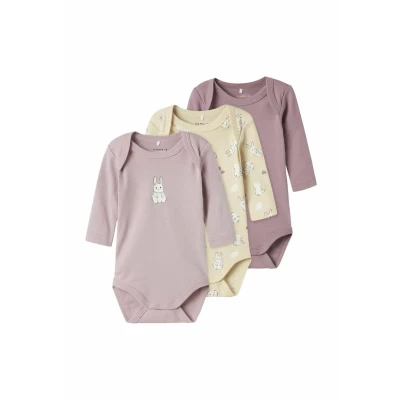 Image of NAME IT Women&#039;s Nbfbody 3P Ls Summr Sand Rabbit Noos (Pack of 3), Summer sand, numeric_86