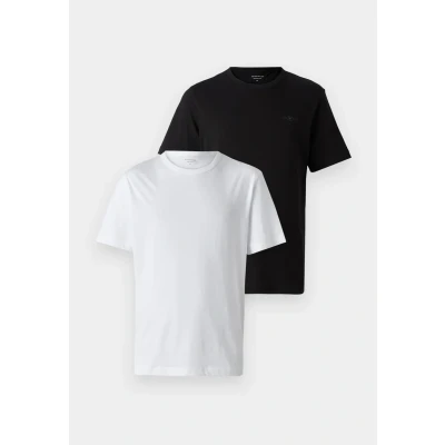 Image of TOM Tailor CREW NECK TEE 2 PACK Basic Tshirt, Men&#039;s, Size: Small, Black