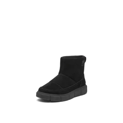 Image of Sorel Explorer III SLIP ON WP Platform ankle boots, Women&#039;s, Size: 5, Black/sea salt Suede
