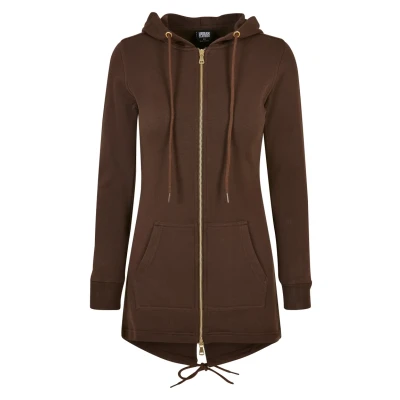 Image of Urban Classics Parka Zipup sweatshirt, Women&#039;s, Size: Small, Brown