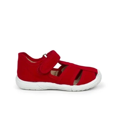 Image of Pisamonas TIRA Adherente Walking sandals for kids, Size: 7K, Rojo Textile