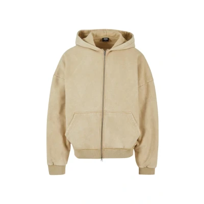 Image of Urban Classics Zipup sweatshirt, Men&#039;s, Size: 4XL, Unionbeige
