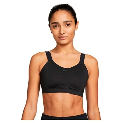 Image of Nike Performance W NK DF Alpha HS BRA High support sports bra, Women&#039;s, Size: XSxD E, Black/black/dk smoke grey/(dk grey)