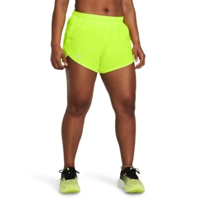 Image of Under Armour FLY Sports shorts, Women&#039;s, Size: Large, High vis yellow