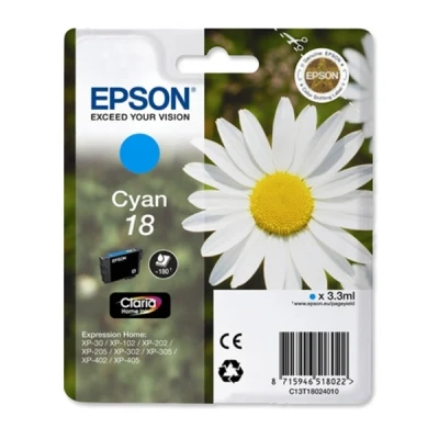 Image of Epson 18 Cyan Daisy Genuine, Claria Home Ink Cartridge