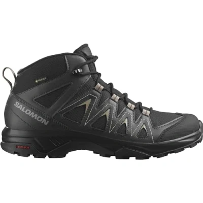 Image of Salomon X Braze MID GORE TEX Hiking shoes, Men&#039;s, Size: 11.5, Black/phantom/vintage khaki Imitation leather/ textile