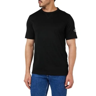 Image of Calvin Klein Jeans Badge Regular TEE Basic Tshirt, Women&#039;s, Size: 3XL, Black