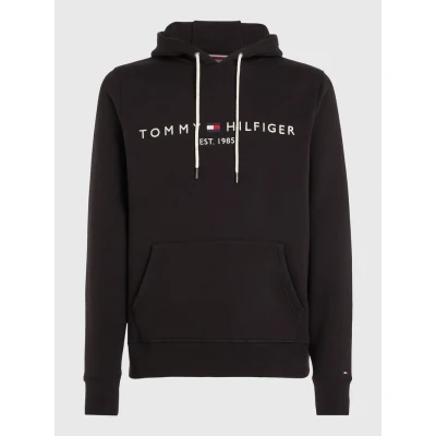 Image of Tommy Hilfiger LOGO Hoody Hoodie, Men&#039;s, Size: Medium, Black