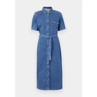 Image of ONLY Onllana LIFE LONG Dress denim dress, Women&#039;s, Size: Large, Medium blue