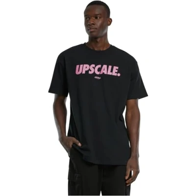 Image of Upscale by Mister Tee Sport FONT Print Tshirt, Men&#039;s, Size: XS, Black