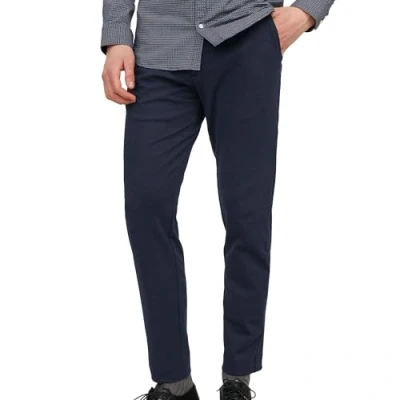 Image of Jack &amp; Jones Jpstmarco Jjcooper Chinos, Men&#039;s, Size: 30x30, Navy blazer/solid