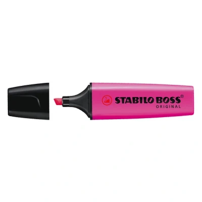 Image of STABILO Boss Original Refillable Highlighters with Chisel Tip 2 5 mm Lilac Pack of 12