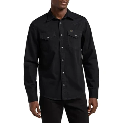 Image of Lee Men&#039;s Regular Western Shirt, Black, XXS