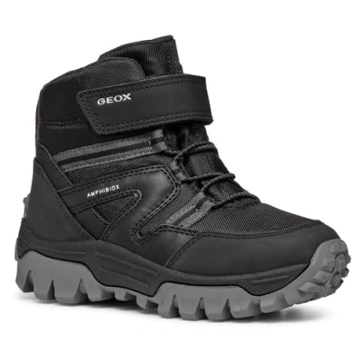 Image of Geox Himalaya BOY ABX Winter boots for kids, Size: 5, Black Imitation leather/ textile