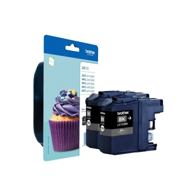 Image of Original Brother Ink Cartridge Blister Pack of 2 Black (LC 123BKBP2DR)