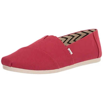 Image of TOMS Trainers, Men&#039;s, Size: 10, Red Cotton