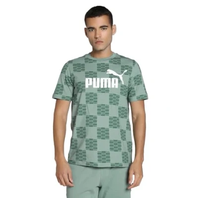 Image of Puma United TEE Print Tshirt, Men&#039;s, Size: XL, Green moon