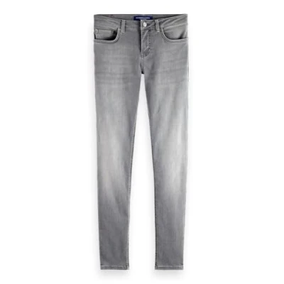 Image of Scotch &amp; Soda Women&#039;s Core Bohemienne Mid Rise Skinny Jeans Grey Roots, 26W / 30L