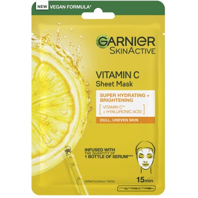 Image of Garnier SkinActive Moisture Bomb Vitamin C Sheet Mask 28g