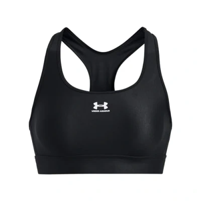 Image of Under Armour UA HG MID Padless Medium support sports bra, Women&#039;s, Size: XL, Black/white