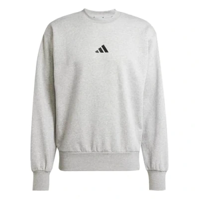Image of adidas Sportswear Essentials Feelcozy Sweatshirt, Men&#039;s, Size: XS, Medium grey heather/black