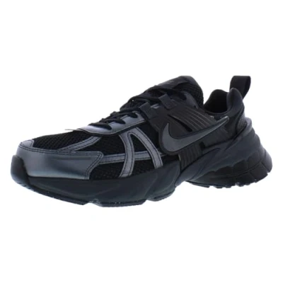 Image of Nike Sportswear V2K RUN Unisex Trainers, Size: 2.5, Black/dark smoke grey/anthracite Imitation leather/ textile