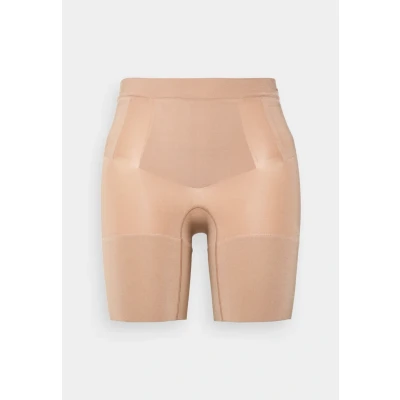 Image of Spanx Oncore Midthigh Short Shapewear, Women&#039;s, Size: 8 10, Café au lait